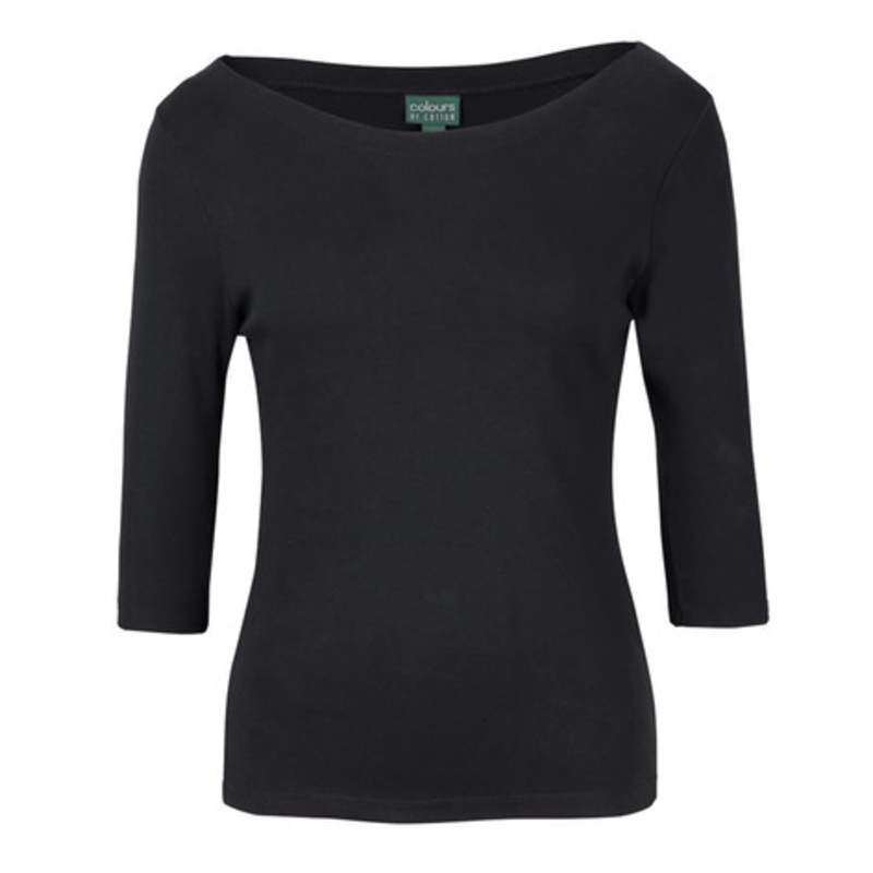 C of C Ladies 3/4 Sleeve Boat Neck Tee