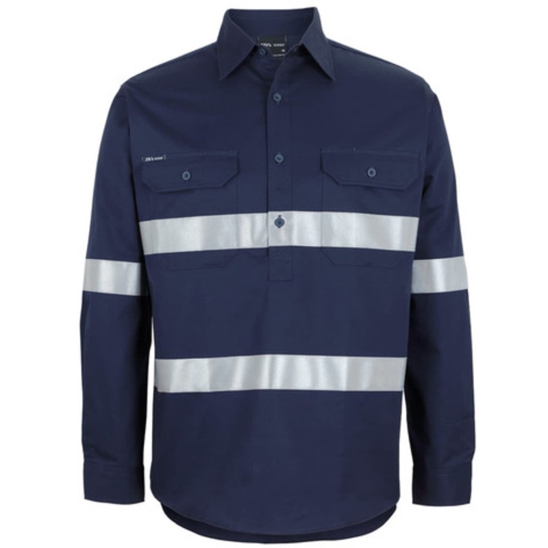 JB’s Close Front L/S 150 G W/Shirt Reflective Tape Navy