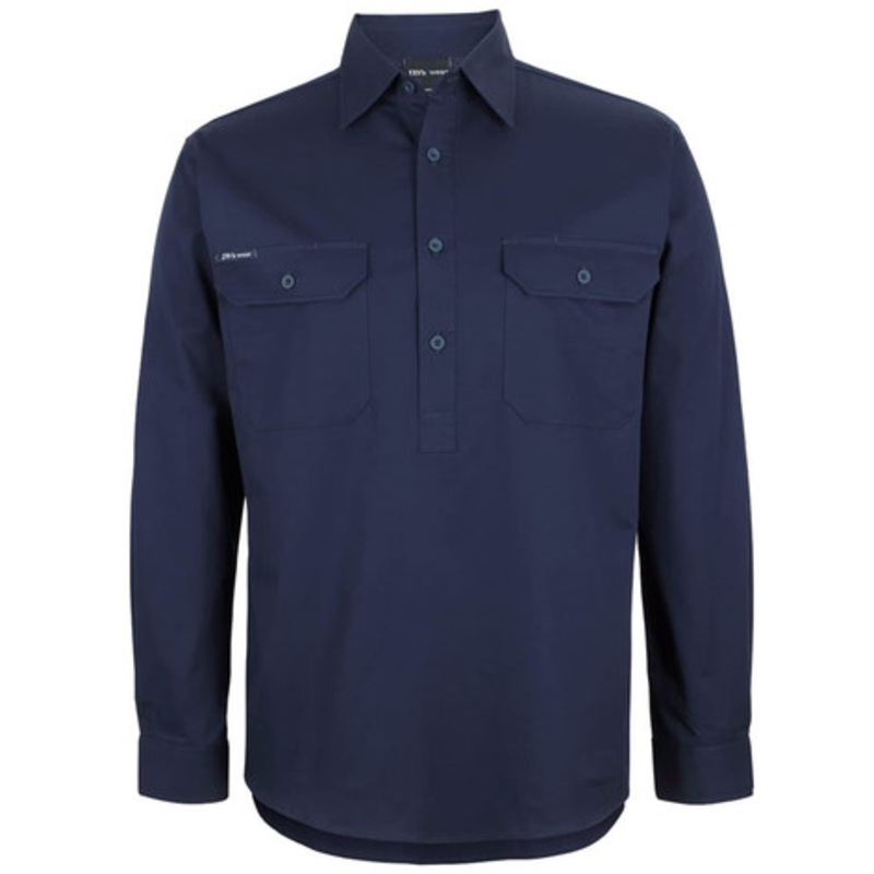 JB’s Close Front L/S 150 G Work Shirt Navy