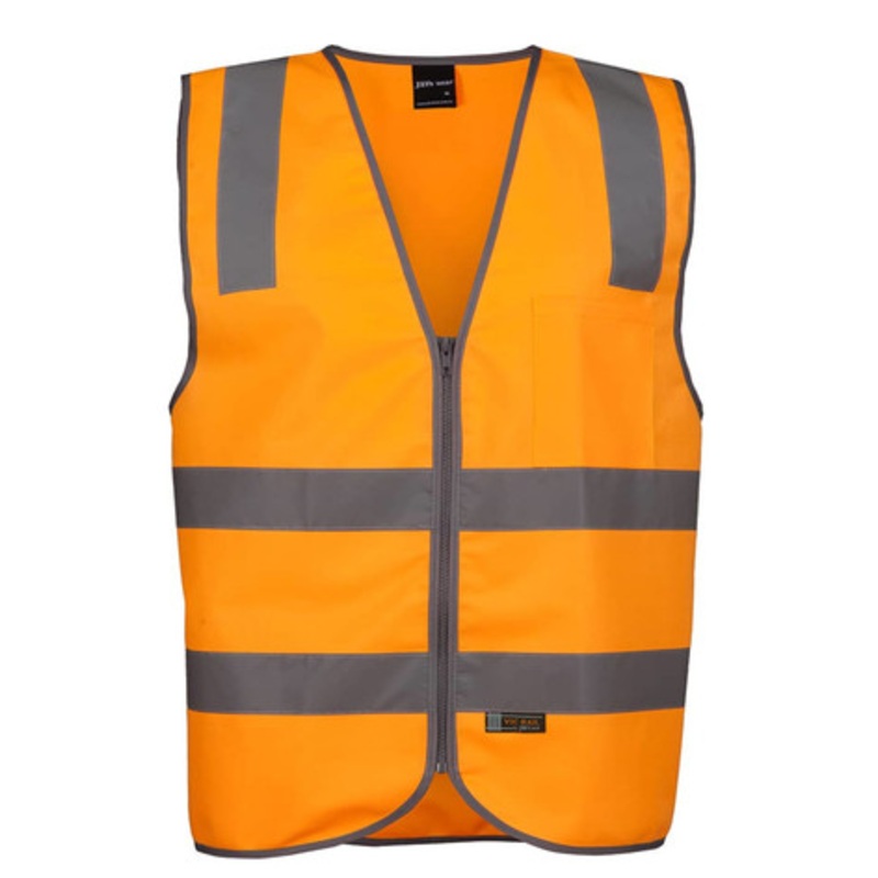 JB’s Vic Rail (D+N) Zip Safety Vest Orange