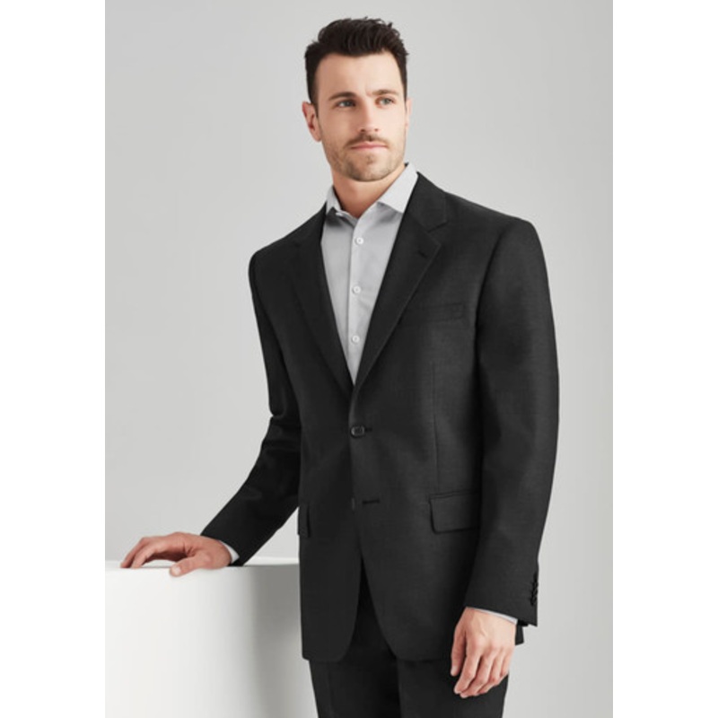 Mens Comfort Wool Stretch 2 Button Classic Jacket