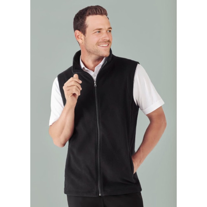 Mens Plain Micro Fleece Vest