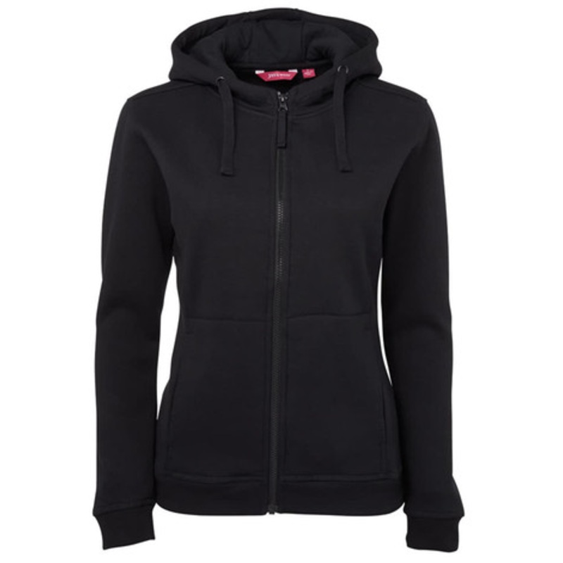 JB’s Ladies Full Zip Fleecy Hoodie Black