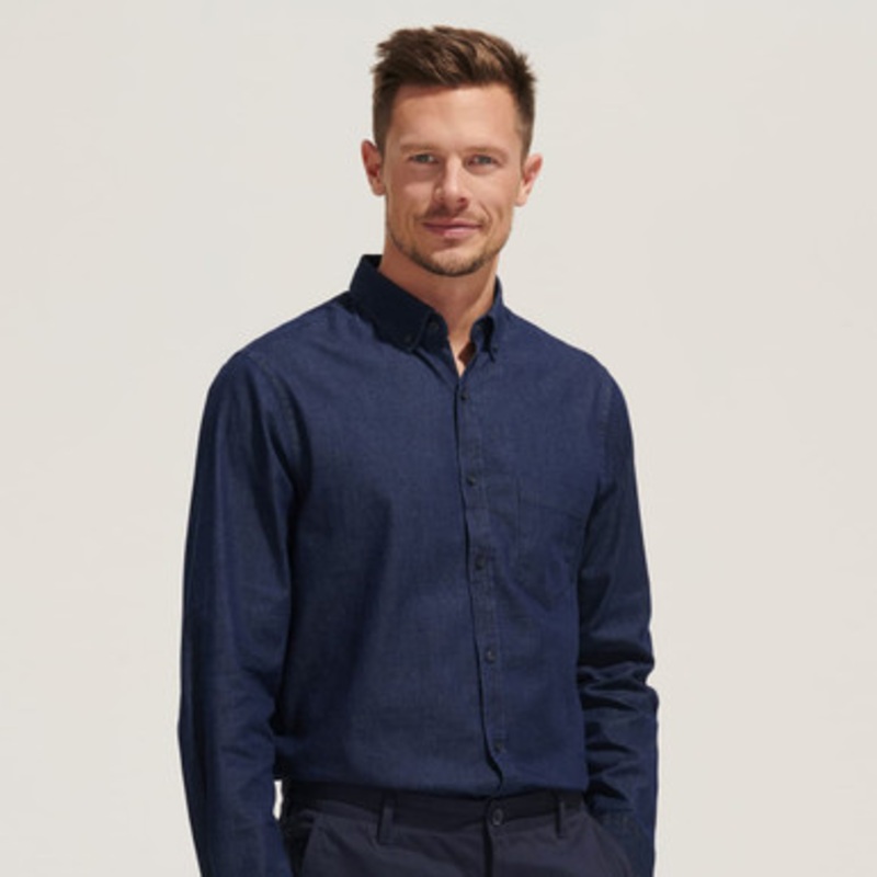 SOLS Barry Men’s Denim Shirt
