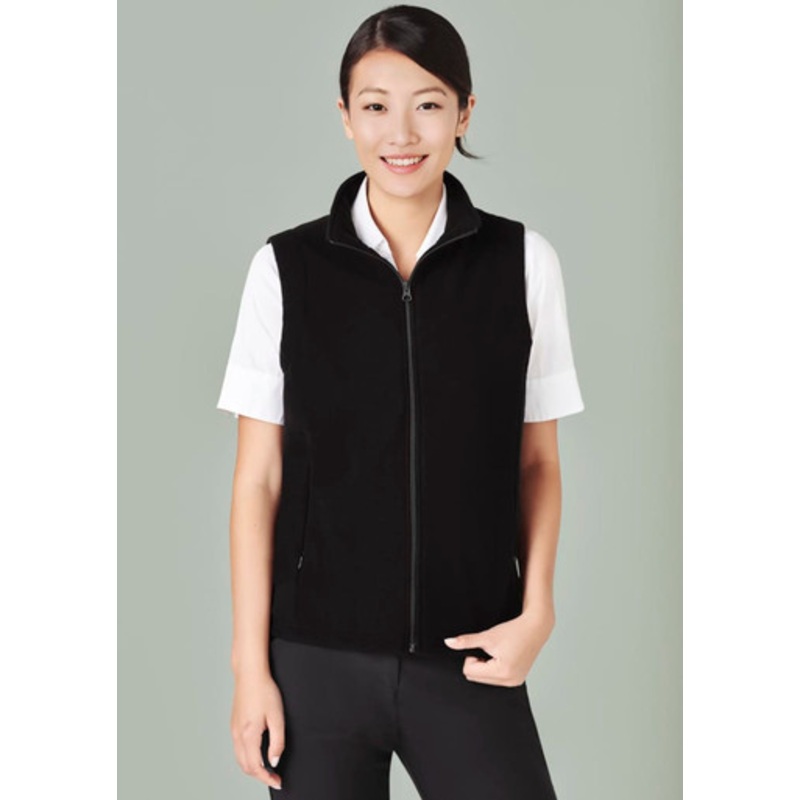 Womens Plain Micro Fleece Vest