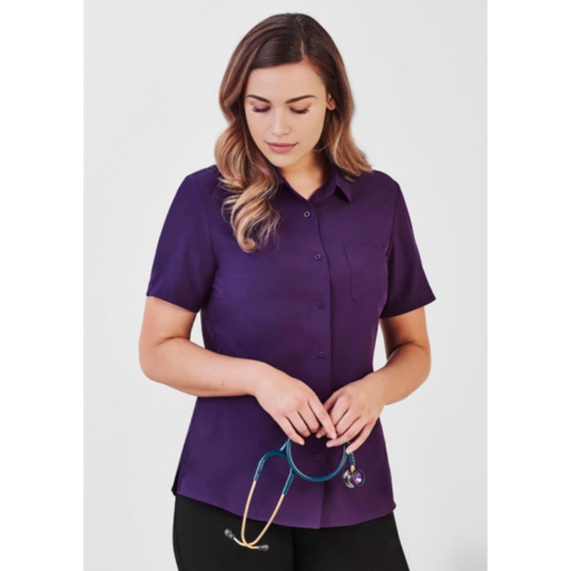 Womens Florence Plain Short Sleeve Shirt