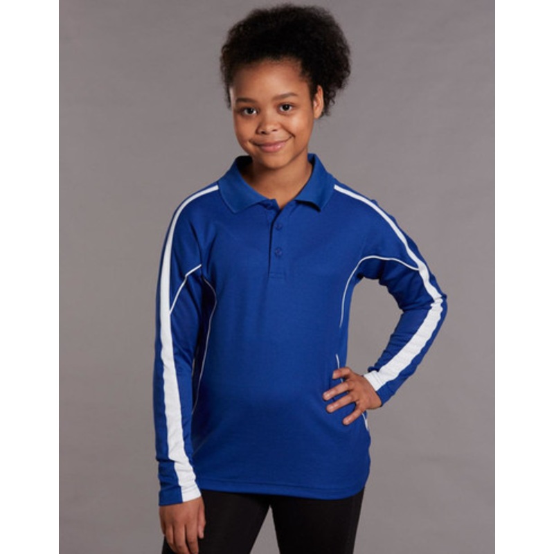Kids’ TrueDry Long Sleeve Polo