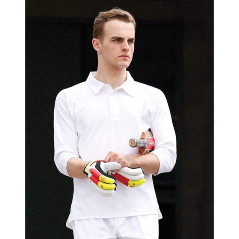 Mens 3/4 sleeve cricket polo