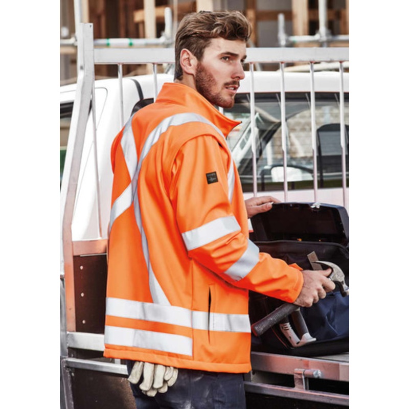 Unisex Hi Vis X Back 2 In 1 Softshell Jacket