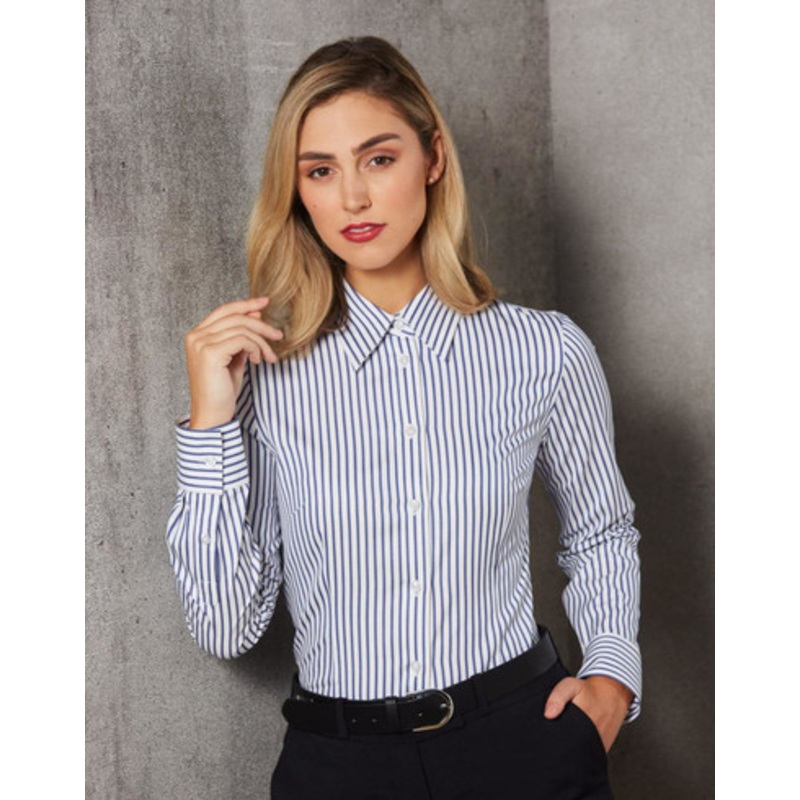 Women’s Sateen Stripe L/S Shirt