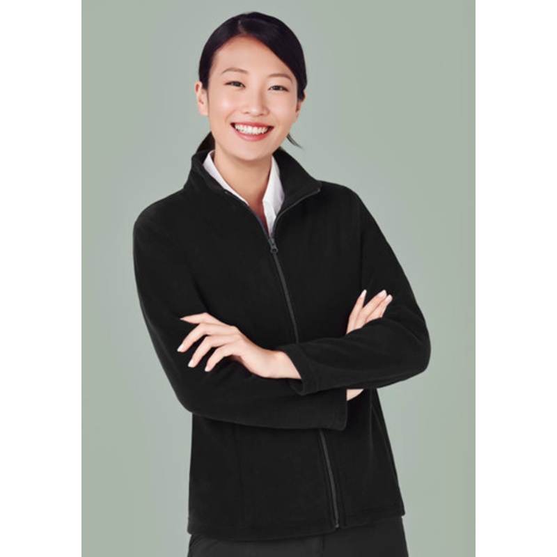 Womens Plain Micro Fleece Jacket