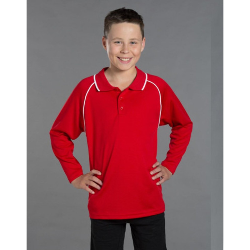Kid’s cooldry raglan L/S polo
