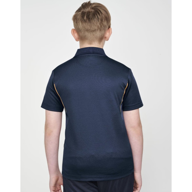 Kids’ Sustainable Poly/Cotton Contrast S/S Polo