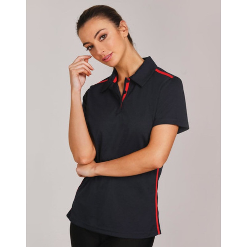 Ladies’ rapid cool short sleeve contrast polo
