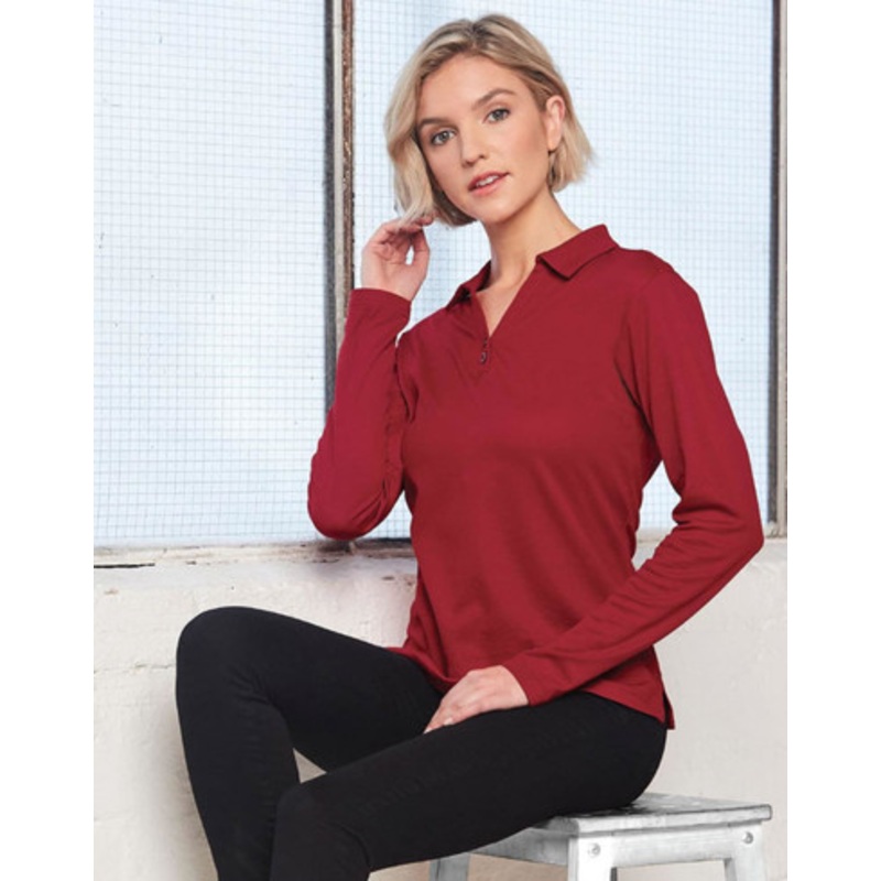 Ladies’ Victory Plus TrueDry Long Sleeve Polo