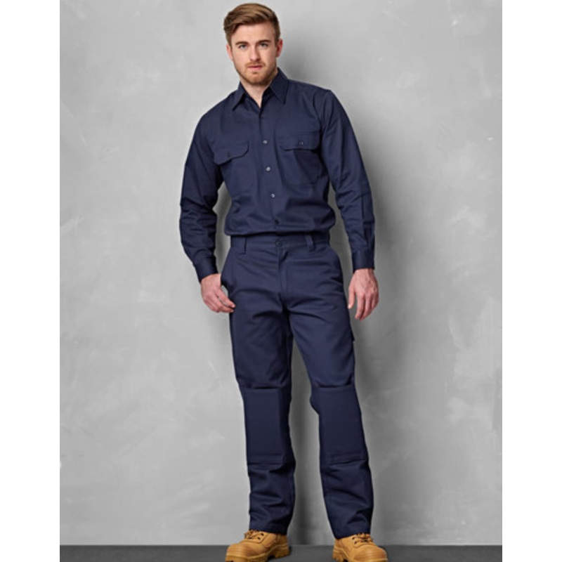 Men’s Cotton Drill Pre-shrunk Cargo Pants With Knee Pads