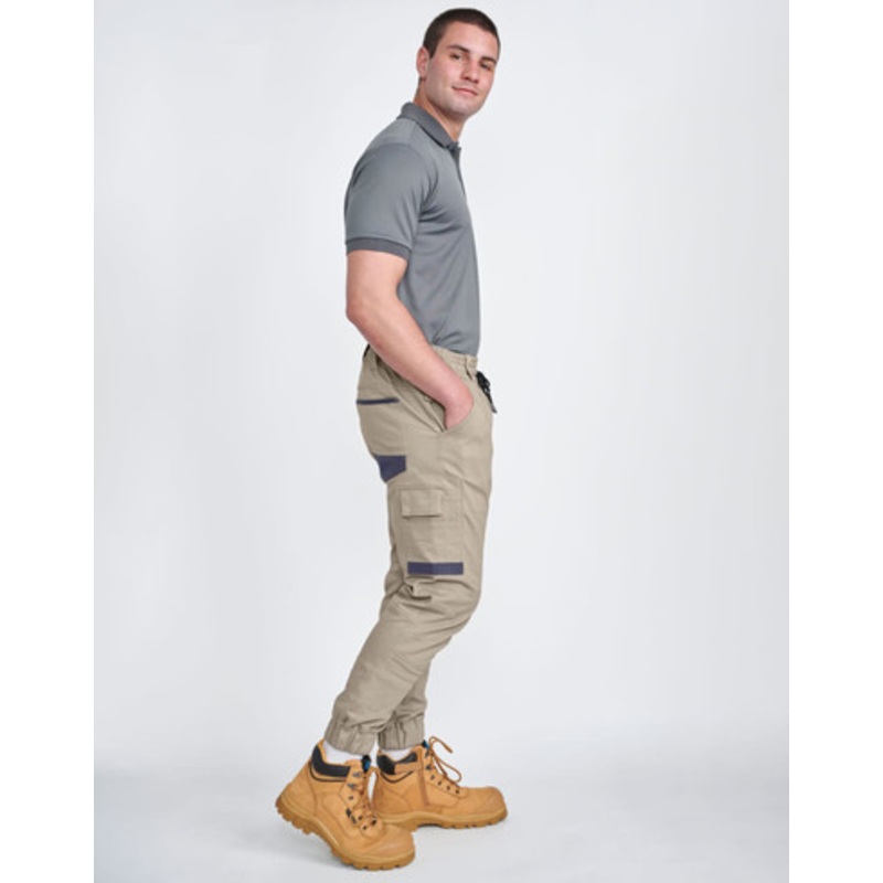 Unisex Cotton Stretch Drill Cuffed Work Pants