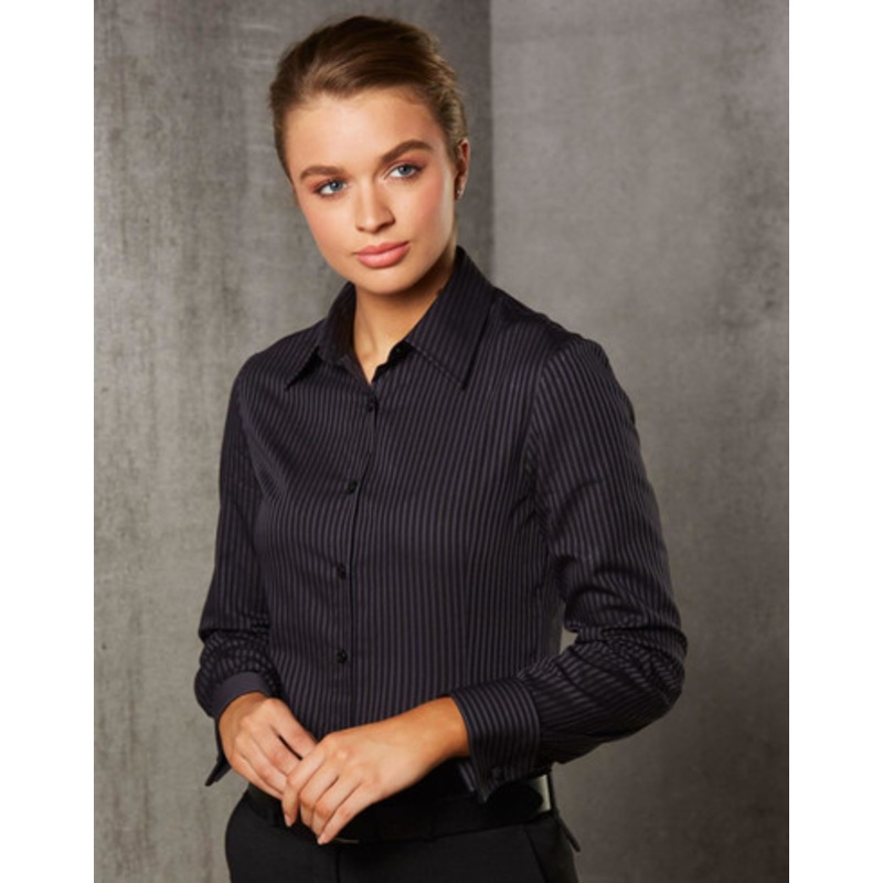 Women’s Dobby Stripe Long Sleeve Shirt