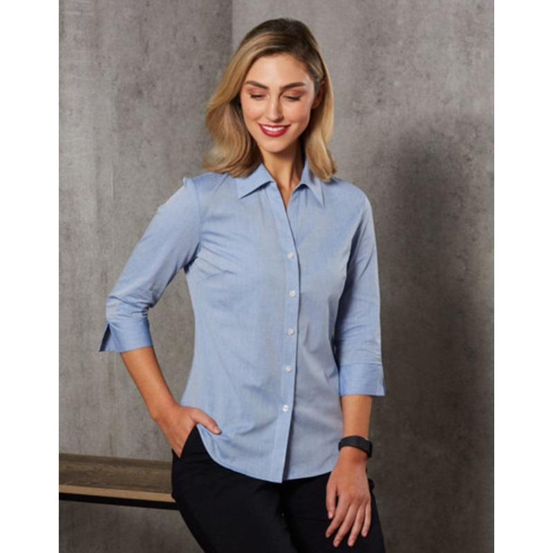 Women’s Fine Chambray 3/4 Sleeve Shirt