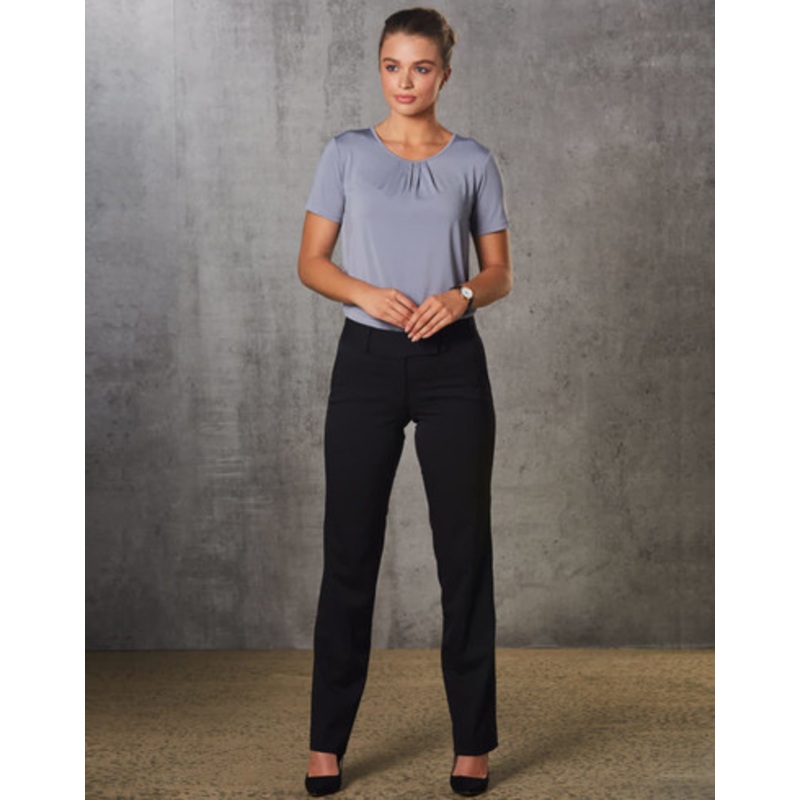 Women’s Low Rise Pants in Poly/Viscose Stretch