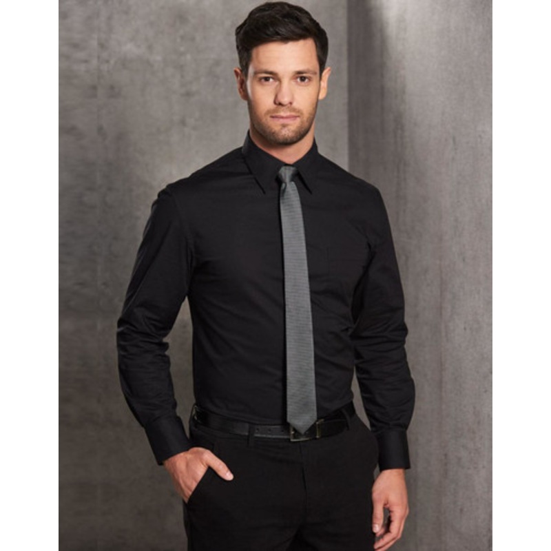 Men’s Cotton/Poly Stretch L/S Shirt