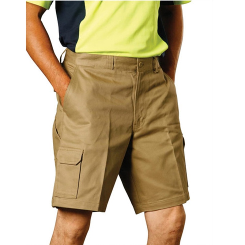 mens hvy cotton pre-shr drill short