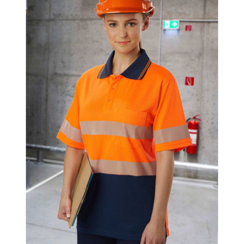 Unisex Cooldry Segmented Safety S/S Polo