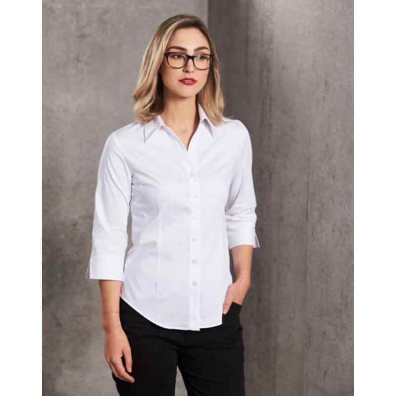 Women’s Fine Twill 3/4 Sleeve Shirt
