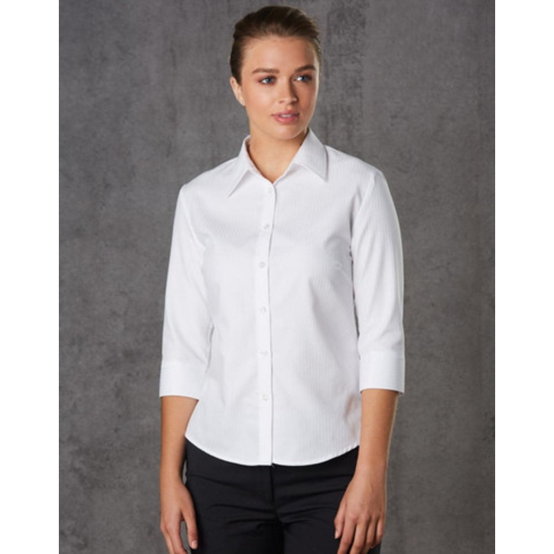 Women’s Mini Herringbone 3/4 Sleeve Shirt