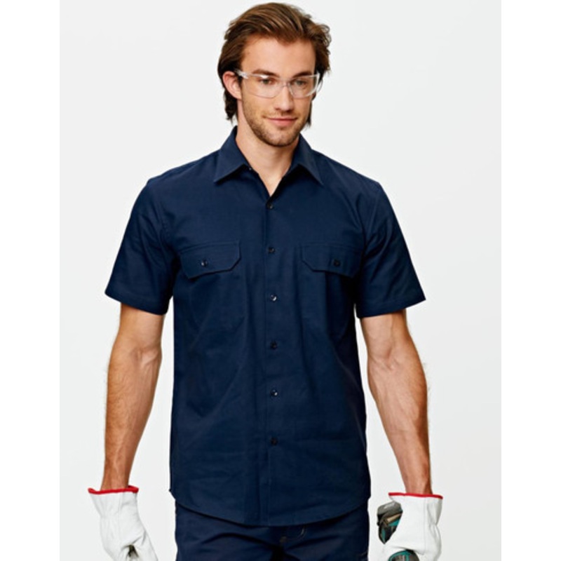 Cotton Drill Short Sleeve Work Shirt
