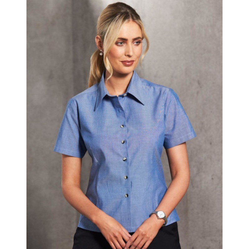 Ladies’ Chambray Short Sleeve Shirt