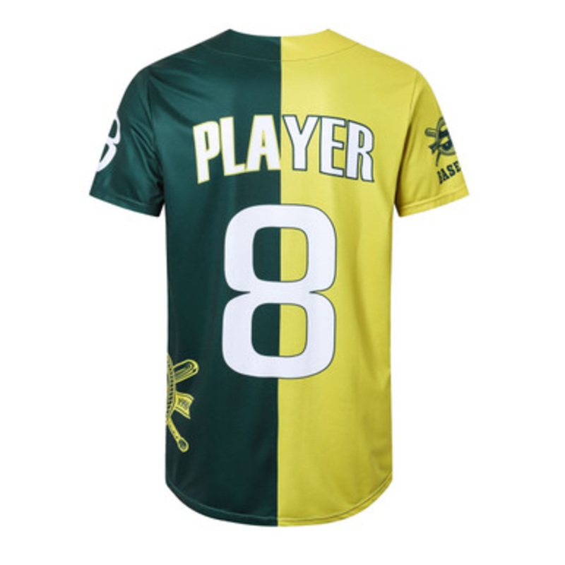 Men’s 100% Polyester Sublimated Full-Button Baseball Jersey
