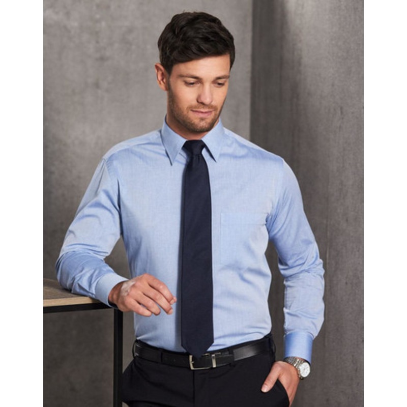 Men’s Fine Chambray Long Sleeve Shirt