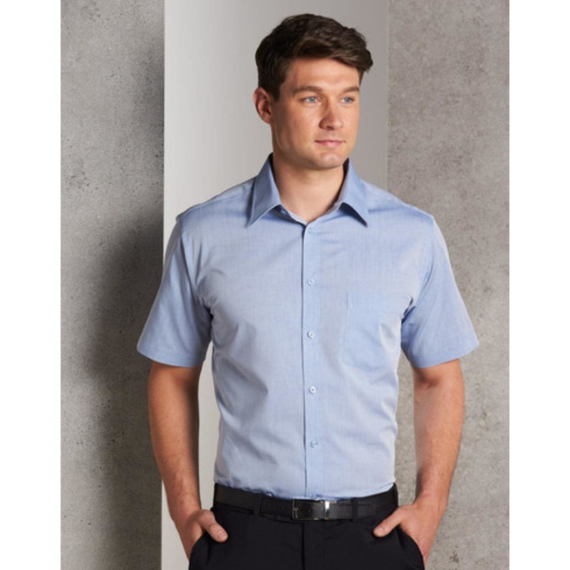 Men’s Fine Chambray Short Sleeve Shirt