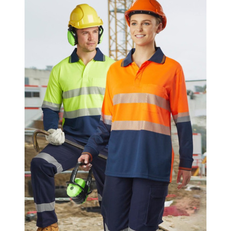Unisex Cooldry Segmented Safety L/S Polo
