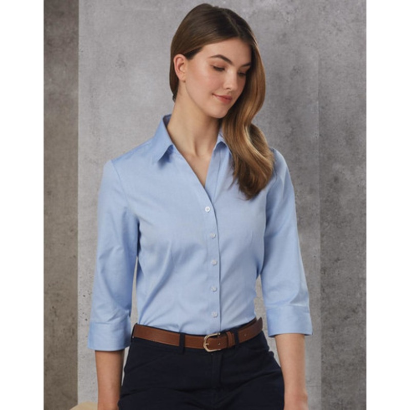 Women’s CVC Oxford 3/4 Sleeve Shirt