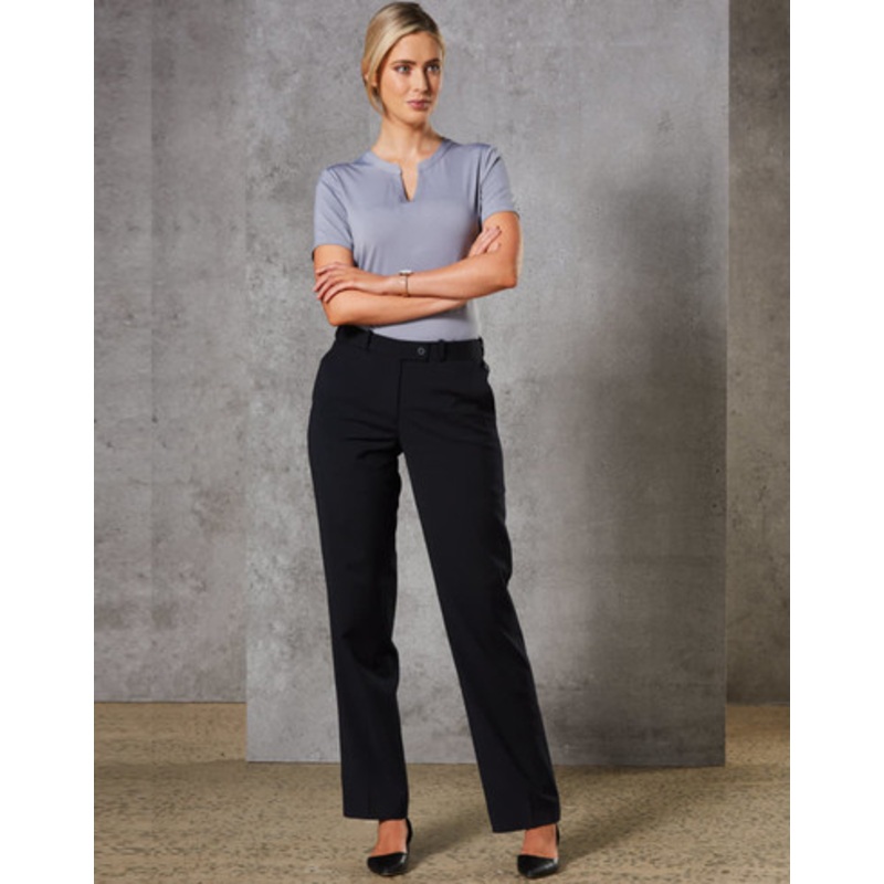 Women’s Slim Leg Flexi Waist Pants in Wool Stretch