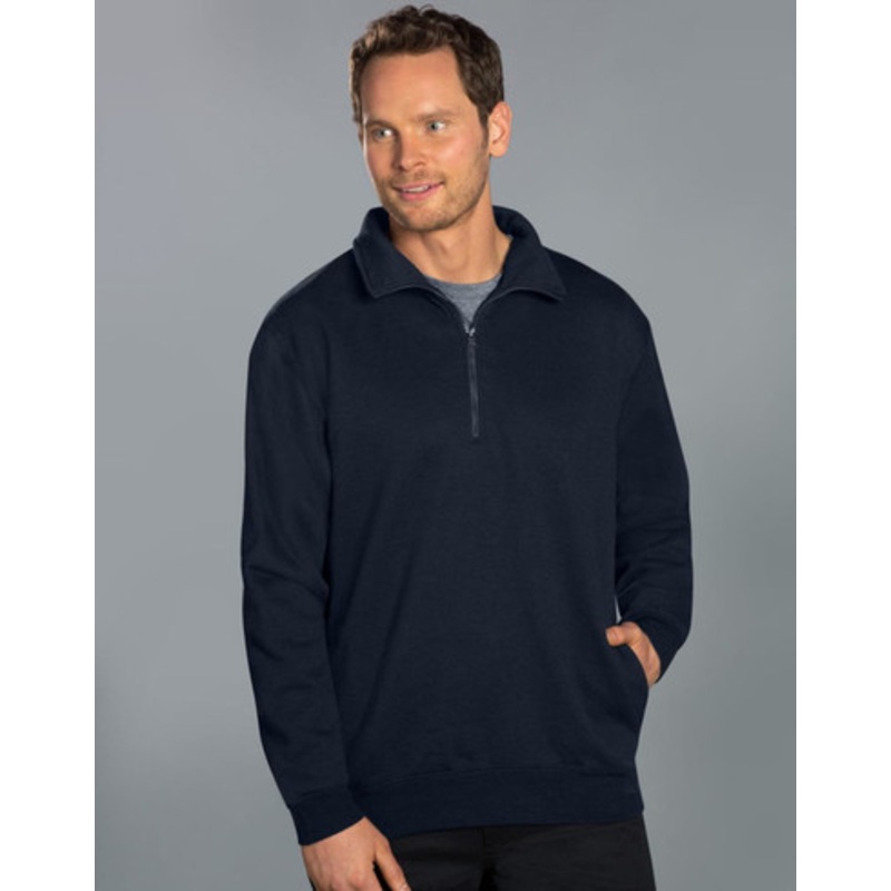 1/2 zip collar fleecy sweat