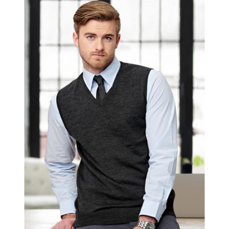 Men’s 100% Merino Wool V Neck Vest
