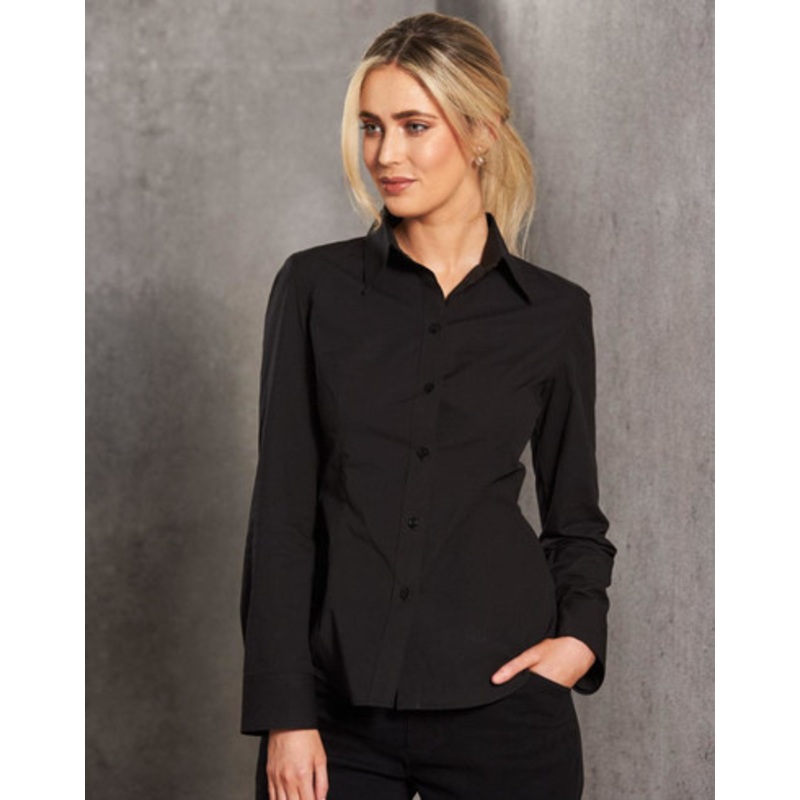 Women’s Cotton/Poly Stretch L/S Shirt