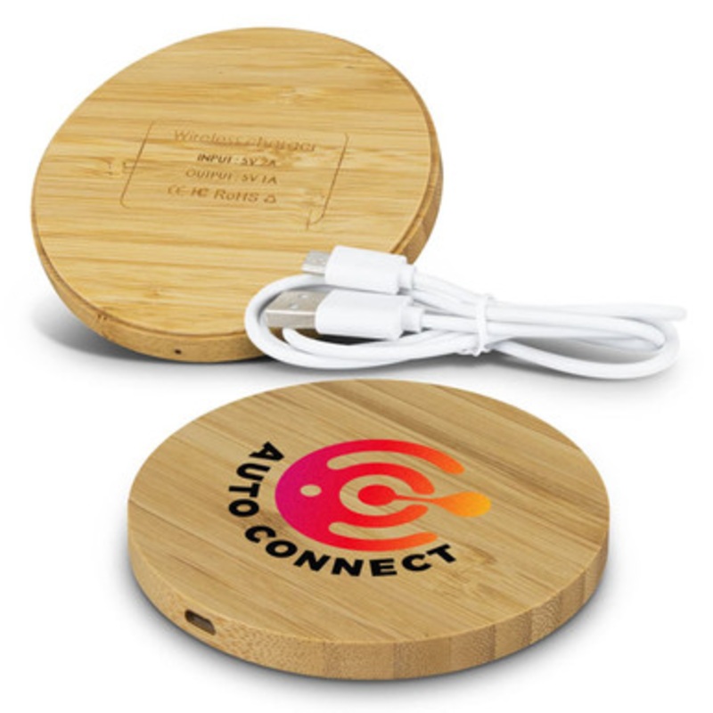 Vita Bamboo Wireless Charger – Round