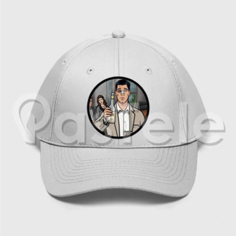 Archer Custom Unisex Twill Hat Embroidered Cap Black White
