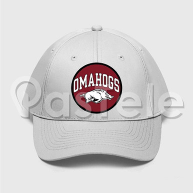 Arkansas Razorbacks Custom Unisex Twill Hat Embroidered Cap Black White
