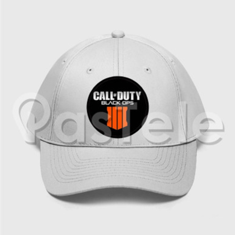Black Ops 4 Custom Unisex Twill Hat Embroidered Cap Black White