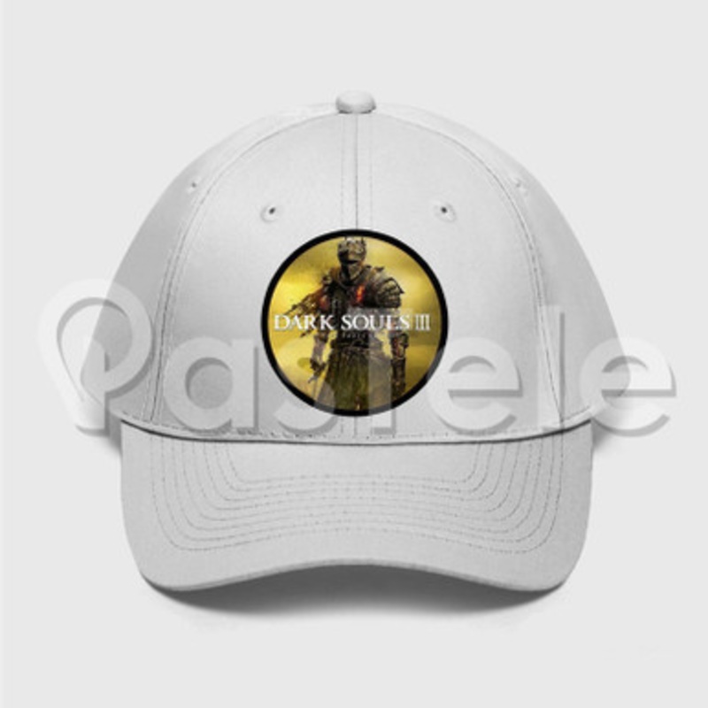 Dark Souls 3 III Hot Video Game Custom Unisex Twill Hat Embroidered Cap Black White