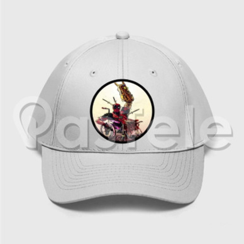 Deadpool Thanos Infinity Stonnes Custom Unisex Twill Hat Embroidered Cap Black White