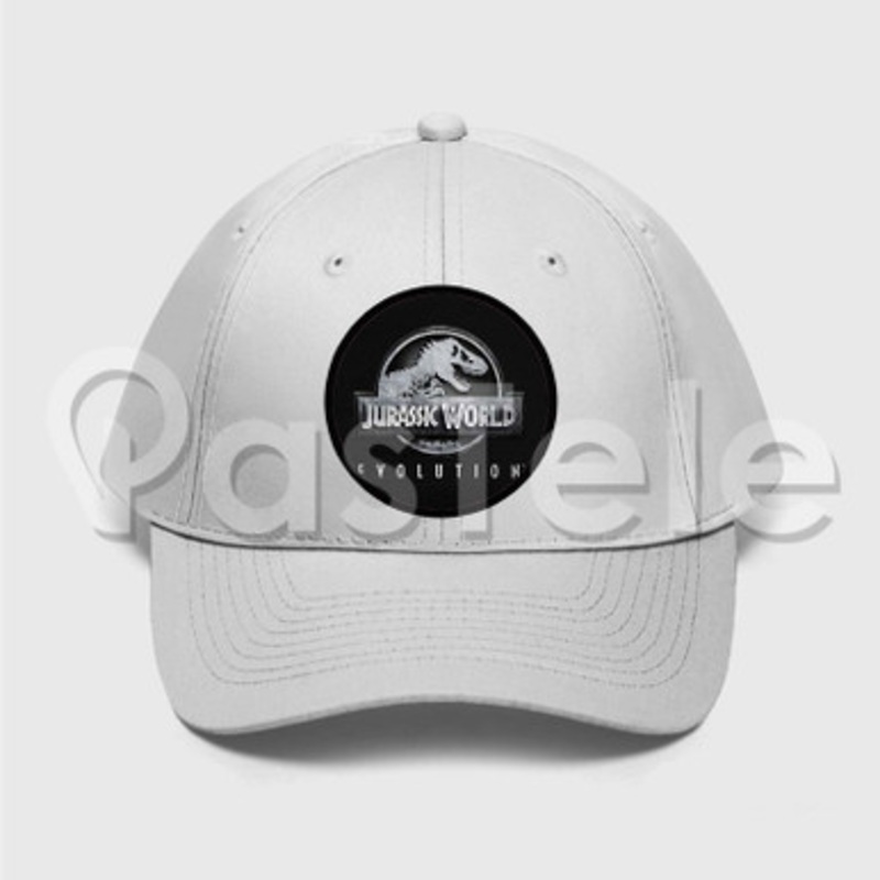 Jurassic World Evolution Custom Unisex Twill Hat Embroidered Cap Black White