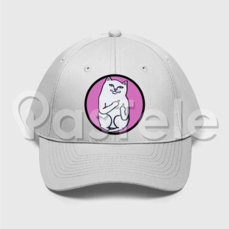 Nermal Cat Custom Unisex Twill Hat Embroidered Cap Black White