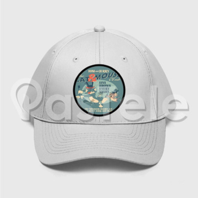 Tom and Jerry Cat and Mouse Club Custom Unisex Twill Hat Embroidered Cap