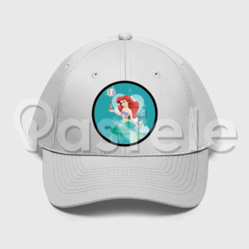 ariel the little mermaid Custom Unisex Twill Hat Embroidered Cap Snapback